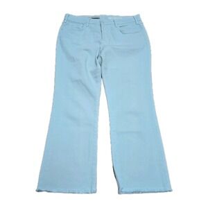 Pilcro Anthropologie Script High Rise Jeans Size 31 Mint Green Raw Hem Crop